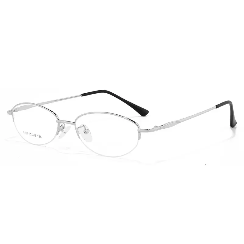 Women Pink Alloy Eyeglasses Ultra Light Red Oval Frame - Image 5