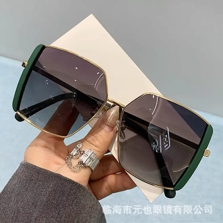 New Style Double Eyebrow Sunglasses Women Gold Frame - Image 7