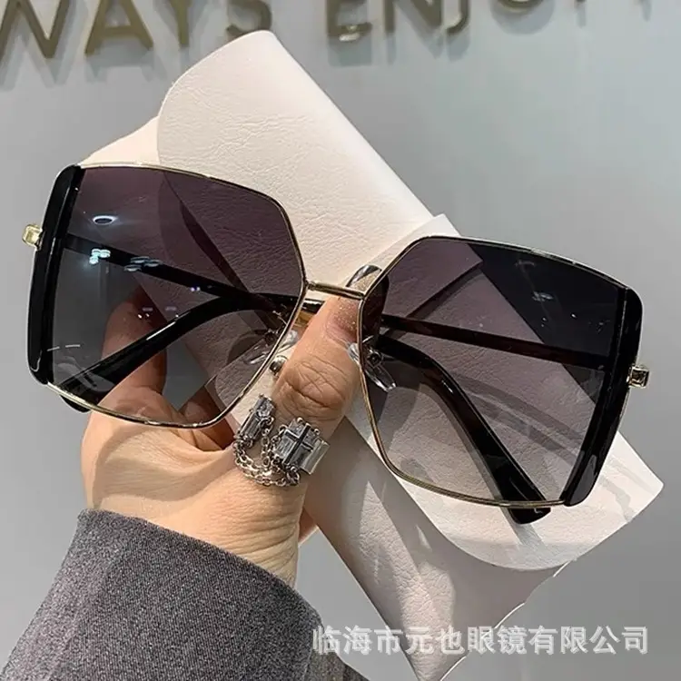 New Style Double Eyebrow Sunglasses Women Gold Frame - Image 8