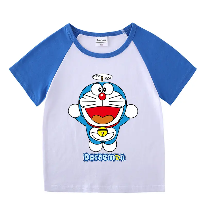 Doraemon 2Pc T-Shirt Blue White Summer Kids - Image 10