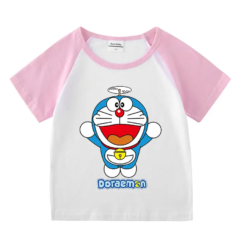Doraemon 2Pc T-Shirt Blue White Summer Kids - Image 11