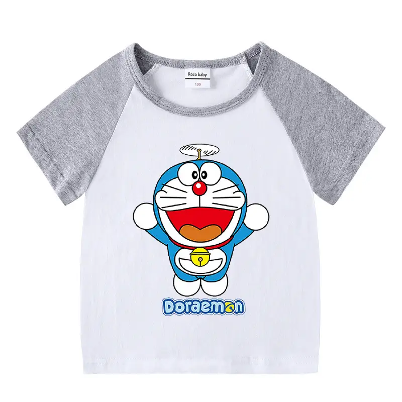 Doraemon 2Pc T-Shirt Blue White Summer Kids - Image 14
