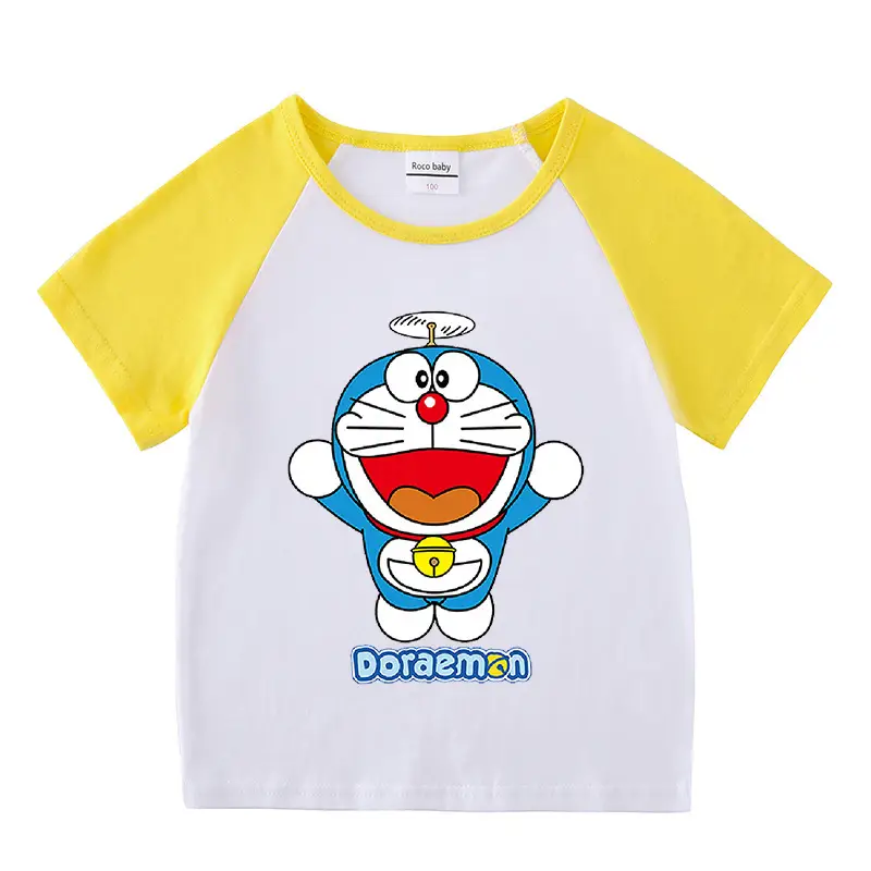 Doraemon 2Pc T-Shirt Blue White Summer Kids - Image 9