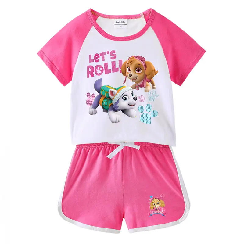 Pink Wang Wang Cartoon Shorts for Girls Summer Wear