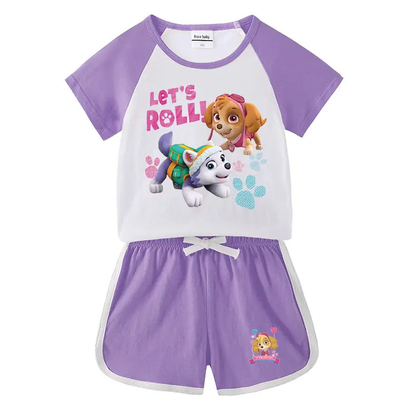 Pink Wang Wang Cartoon Shorts for Girls Summer Wear