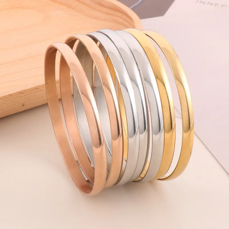 European & American Gold Plated Titanium Bracelet Set - Image 24
