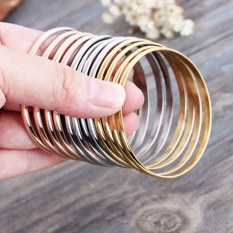 European & American Gold Plated Titanium Bracelet Set - Image 25