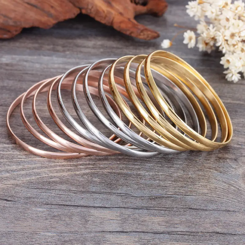 European & American Gold Plated Titanium Bracelet Set - Image 26