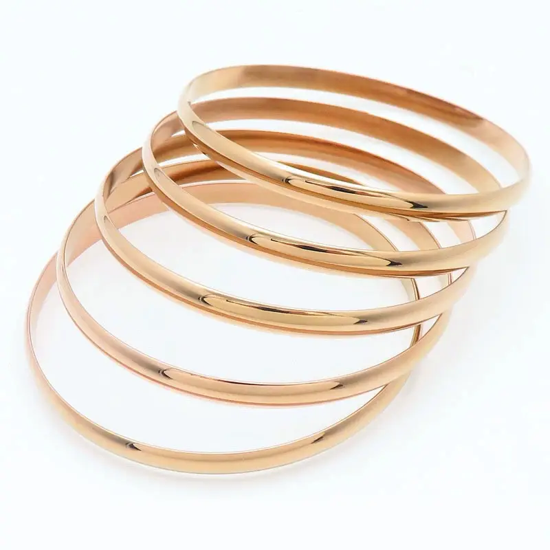 European & American Gold Plated Titanium Bracelet Set - Image 10