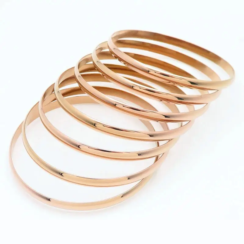 European & American Gold Plated Titanium Bracelet Set - Image 13