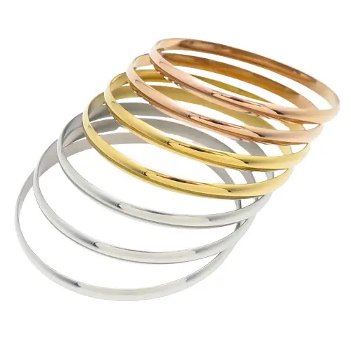 European & American Gold Plated Titanium Bracelet Set - Image 14
