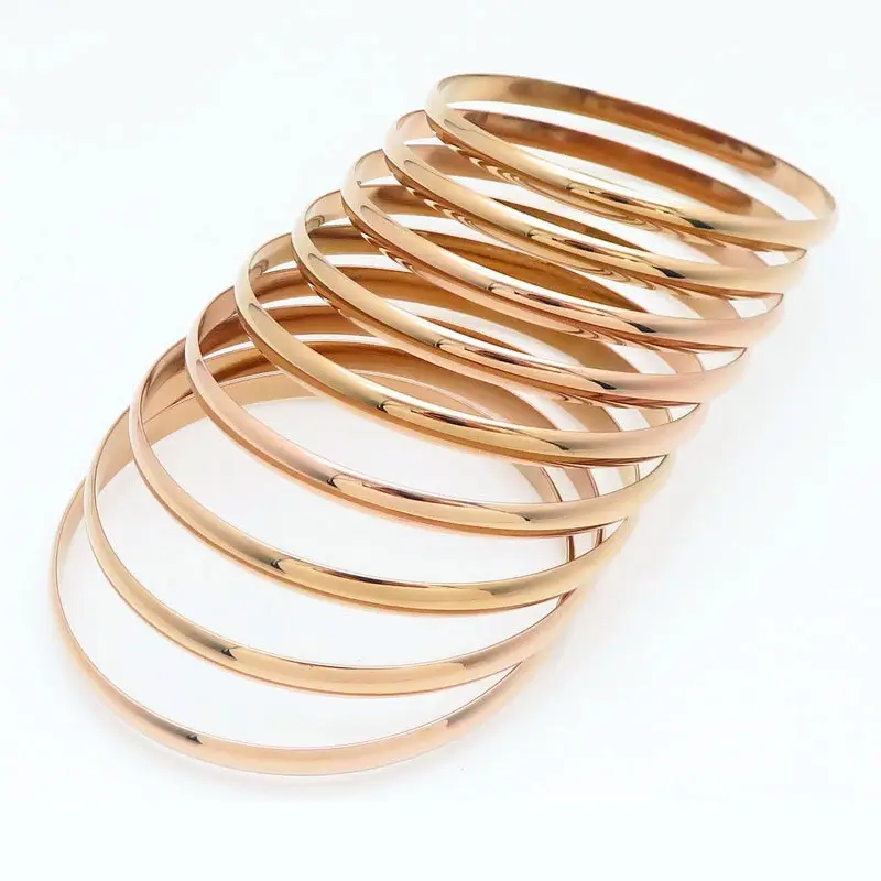 European & American Gold Plated Titanium Bracelet Set - Image 17
