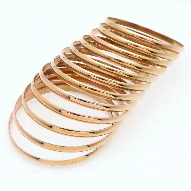 European & American Gold Plated Titanium Bracelet Set - Image 21