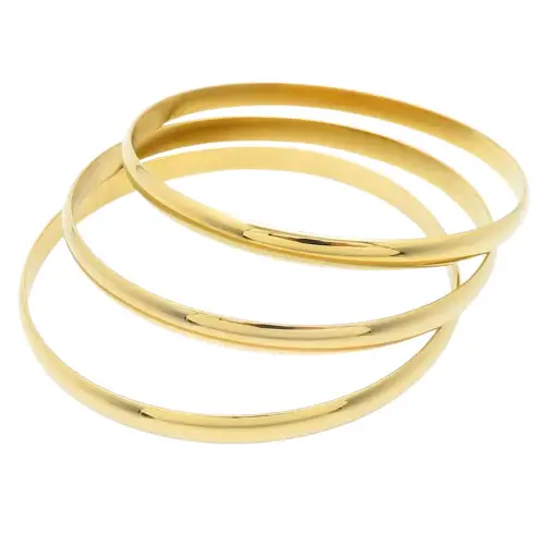 European & American Gold Plated Titanium Bracelet Set - Image 4