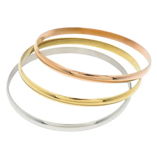 European & American Gold Plated Titanium Bracelet Set - Image 7