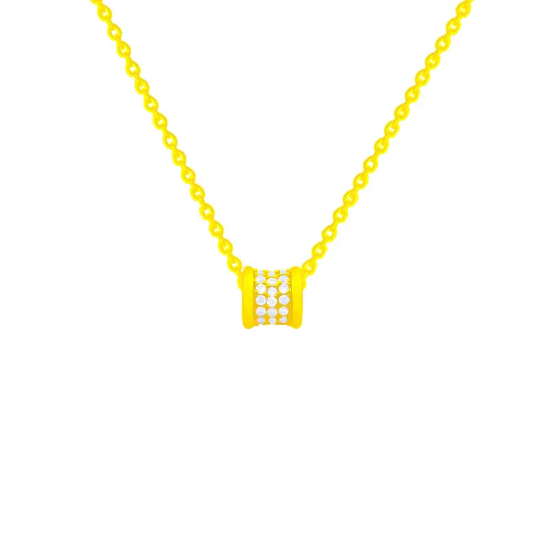 Gold Titanium Circle Necklace for Women - Image 15
