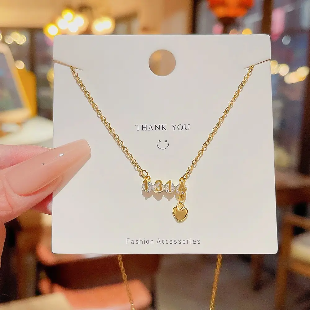 Gold Titanium Circle Necklace for Women - Image 10