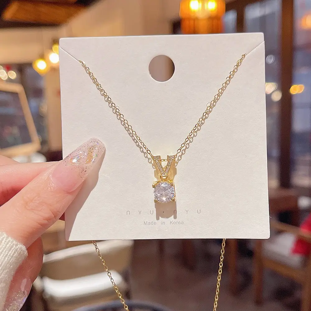 Gold Titanium Circle Necklace for Women - Image 6