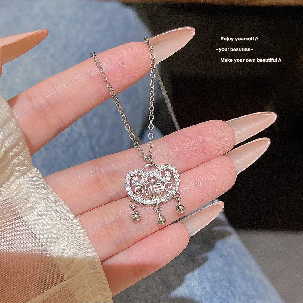Gold Titanium Circle Necklace for Women - Image 7