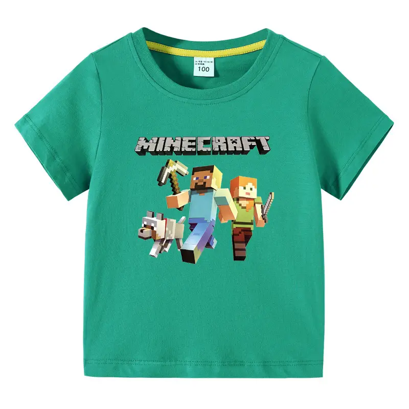 Minecraft Kids Green Short Sleeve T-Shirt - Image 7