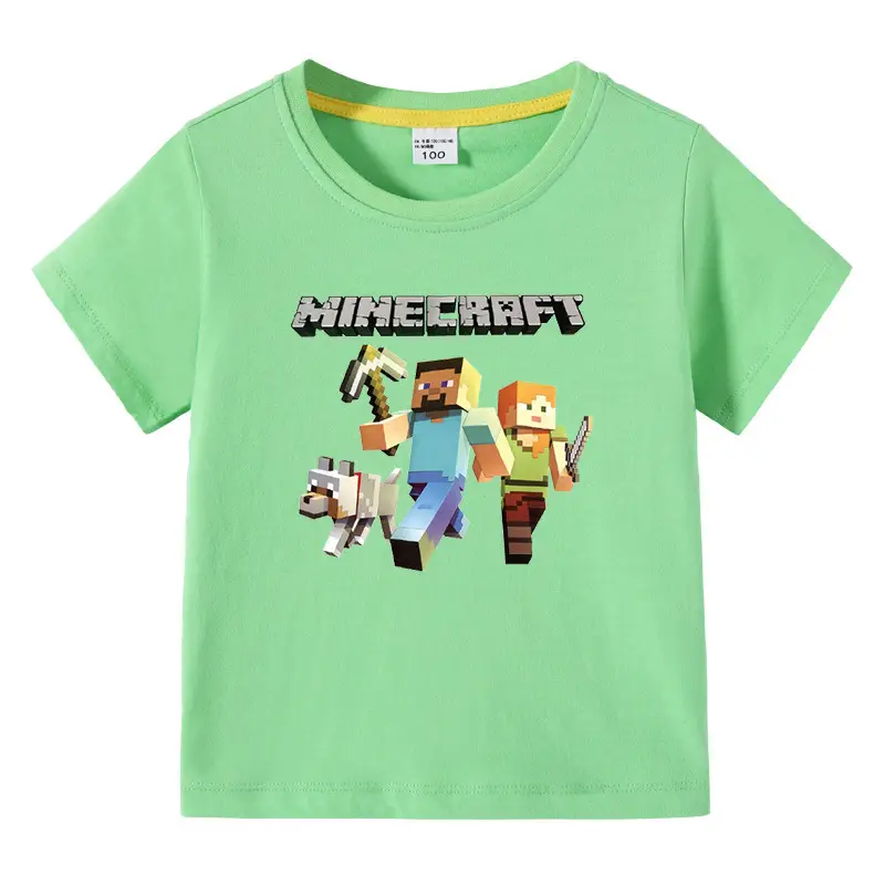 Minecraft Kids Green Short Sleeve T-Shirt - Image 10