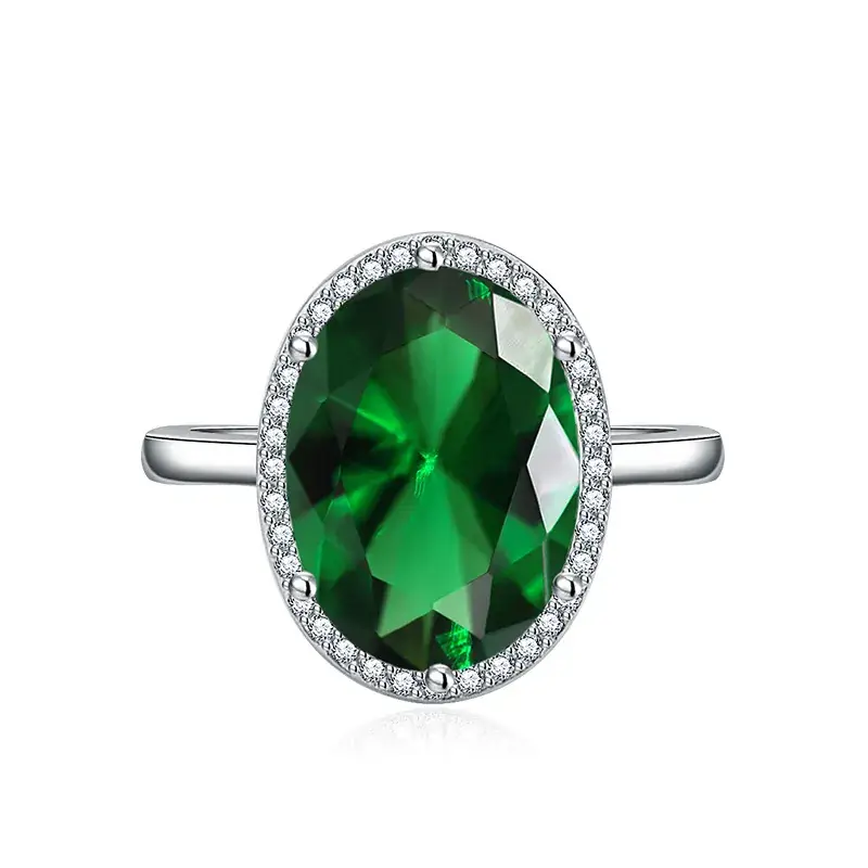 Adjustable Gemstone Ring with Emerald Color Treasure - Image 6