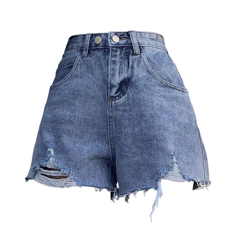 High Waist Denim Shorts Women 2021 Summer Loose Fit - Image 8