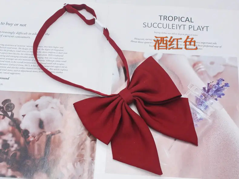 Oversized Matte Feather Bow Tie for Women - Image 2