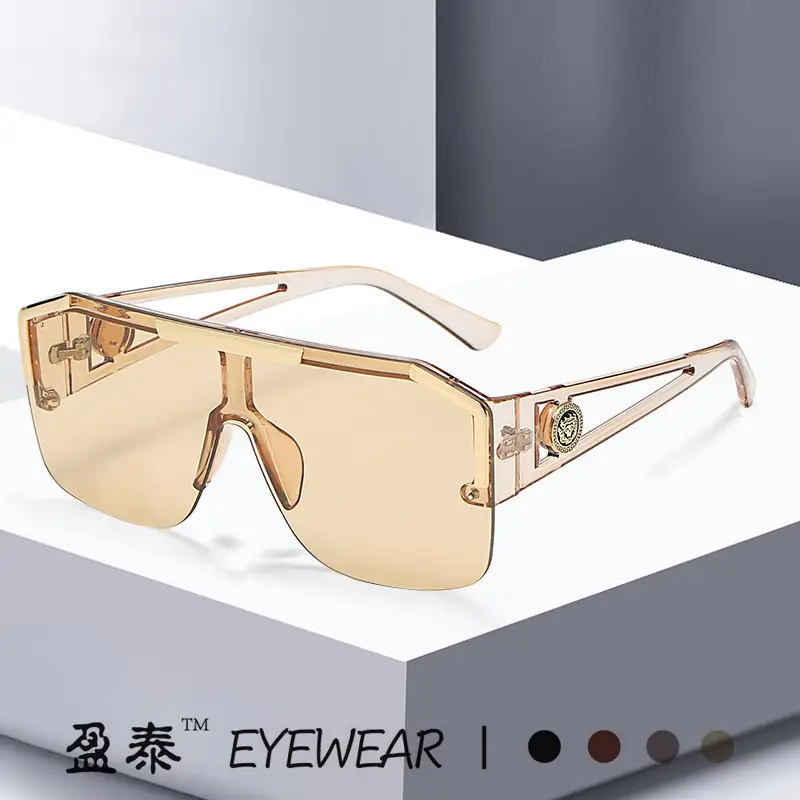 New One-piece Lens Lion King Sunglasses Gold European American - Image 9