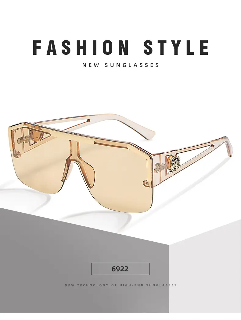 New One-piece Lens Lion King Sunglasses Gold European American — feature 11