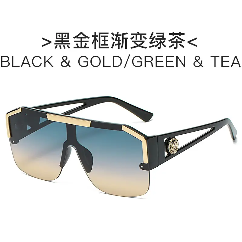 Black gold frame gradient green tea