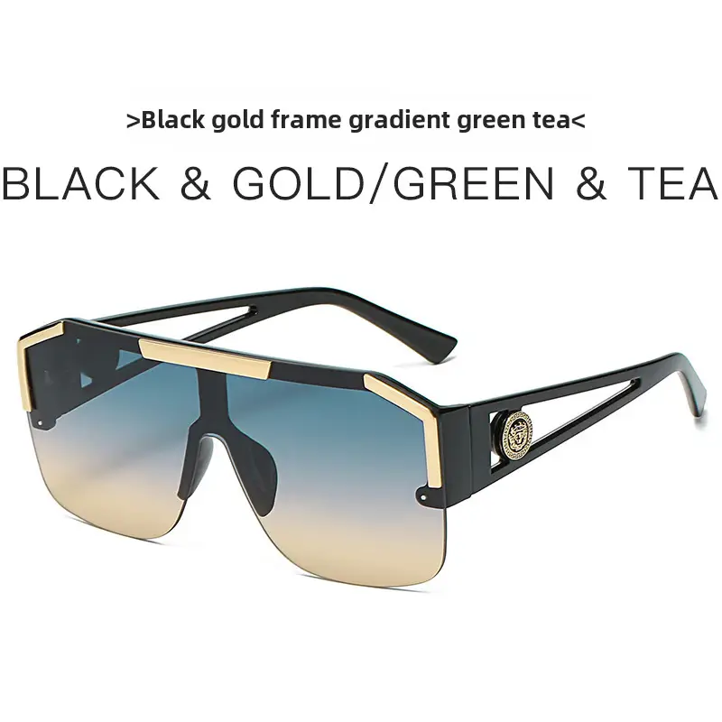 New One-piece Lens Lion King Sunglasses Gold European American - Image 4