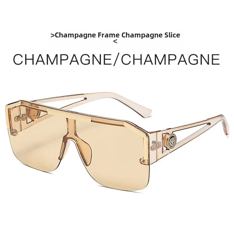 New One-piece Lens Lion King Sunglasses Gold European American - Image 5