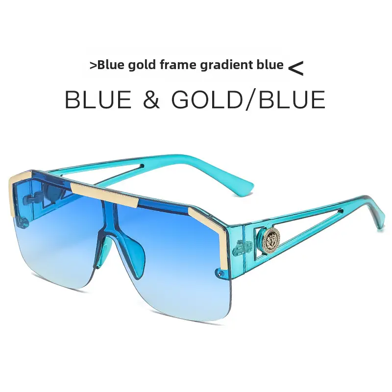 New One-piece Lens Lion King Sunglasses Gold European American - Image 7