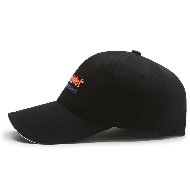 Men Baseball Cap Black Red Logo Sun Visor - Image 6