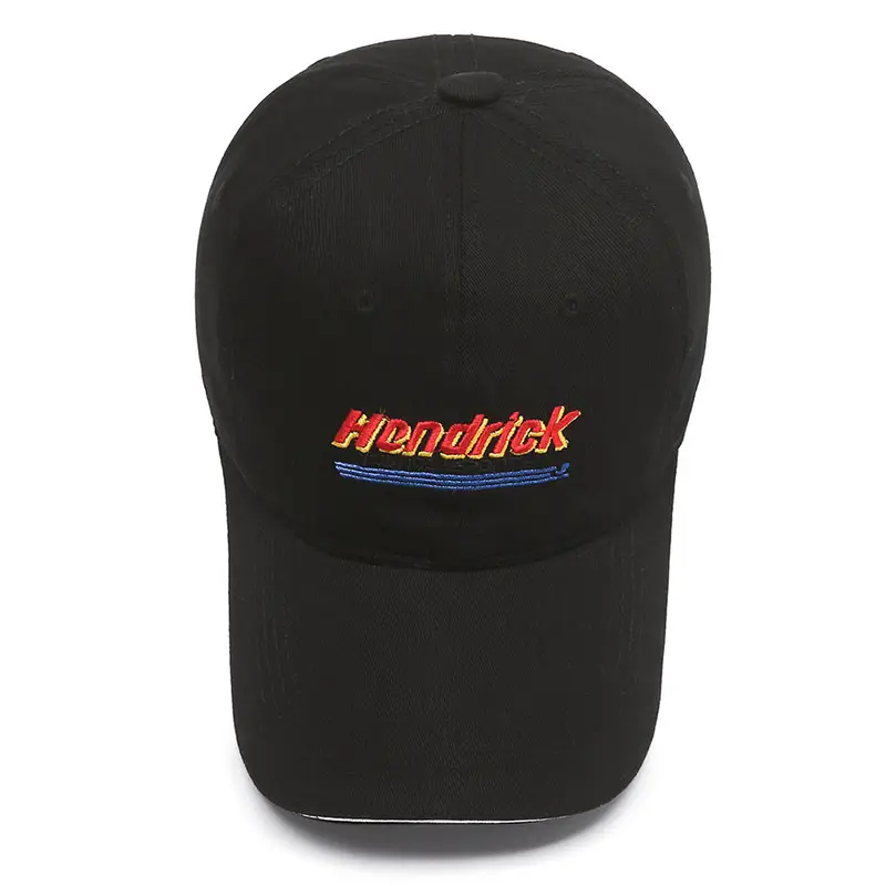 Men Baseball Cap Black Red Logo Sun Visor - Image 8