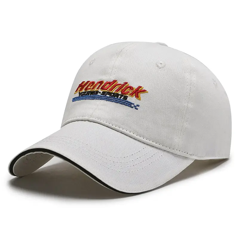 Men Baseball Cap Black Red Logo Sun Visor - Image 2