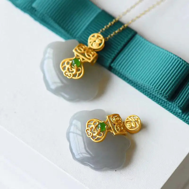 Herbaceous Jade Ruyi Lock Pendant for Mother - Image 6