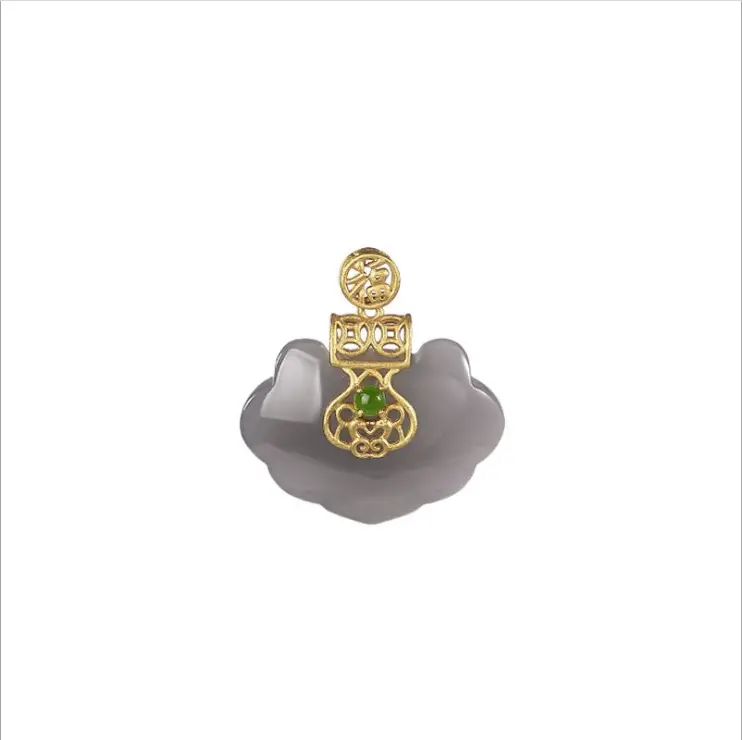 Herbaceous Jade Ruyi Lock Pendant for Mother - Image 7
