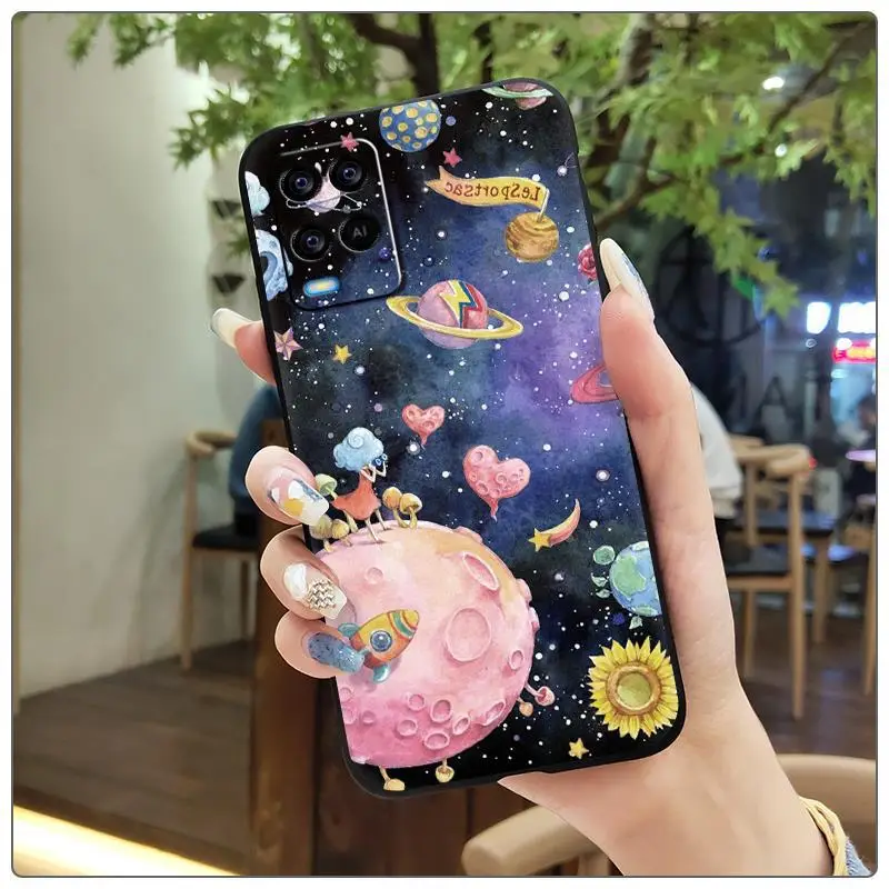Trendy Multi Color Silicone Mobile Phone Case for Oppo A54 4G
