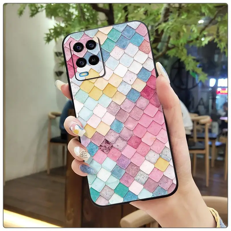 Trendy Multi Color Silicone Mobile Phone Case for Oppo A54 4G