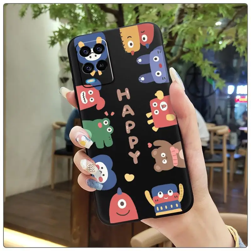 Trendy Multi Color Silicone Mobile Phone Case for Oppo A54 4G