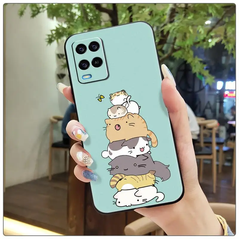 Trendy Multi Color Silicone Mobile Phone Case for Oppo A54 4G