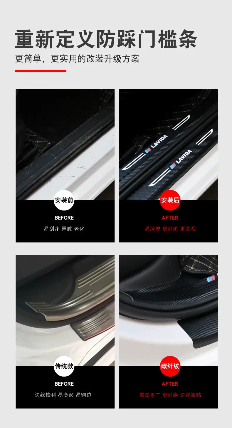 The third generation of new Haval H6 sports car accessories M6 decorative interior modification Harvard F7 threshold strip rear guard plate — feature 4