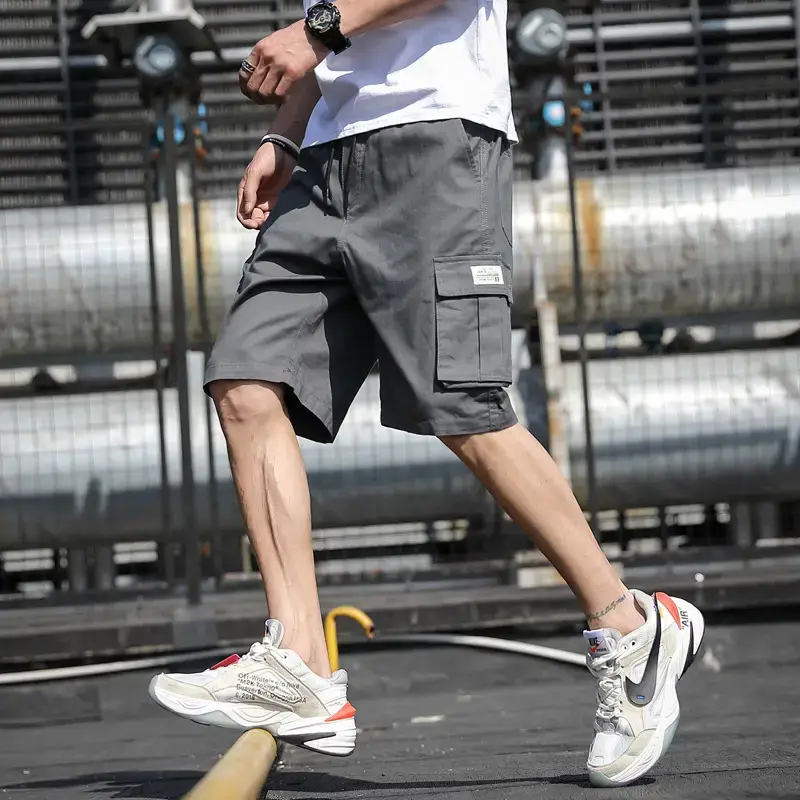 Men Camo Cotton Casual Shorts Middle Length Beach Wear - Image 15
