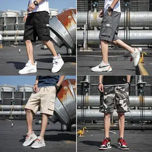 Men Camo Cotton Casual Shorts Middle Length Beach Wear — feature 1
