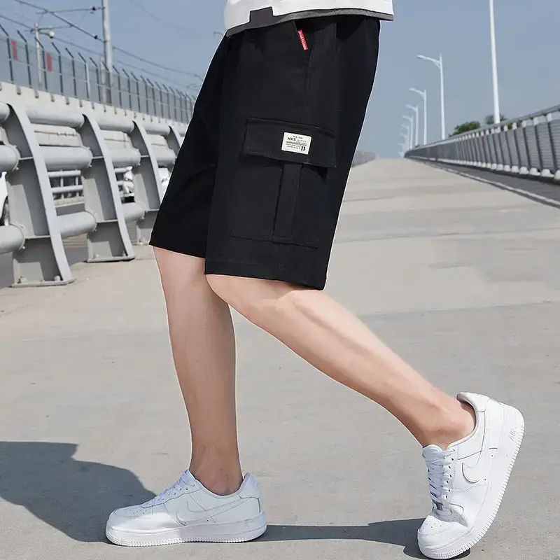 Men Camo Cotton Casual Shorts Middle Length Beach Wear - Image 9