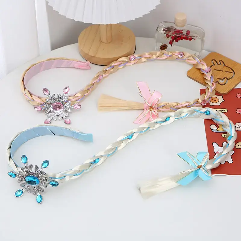 Ice and Snow Princess Wig Braid Hairband for Girls - Image 12