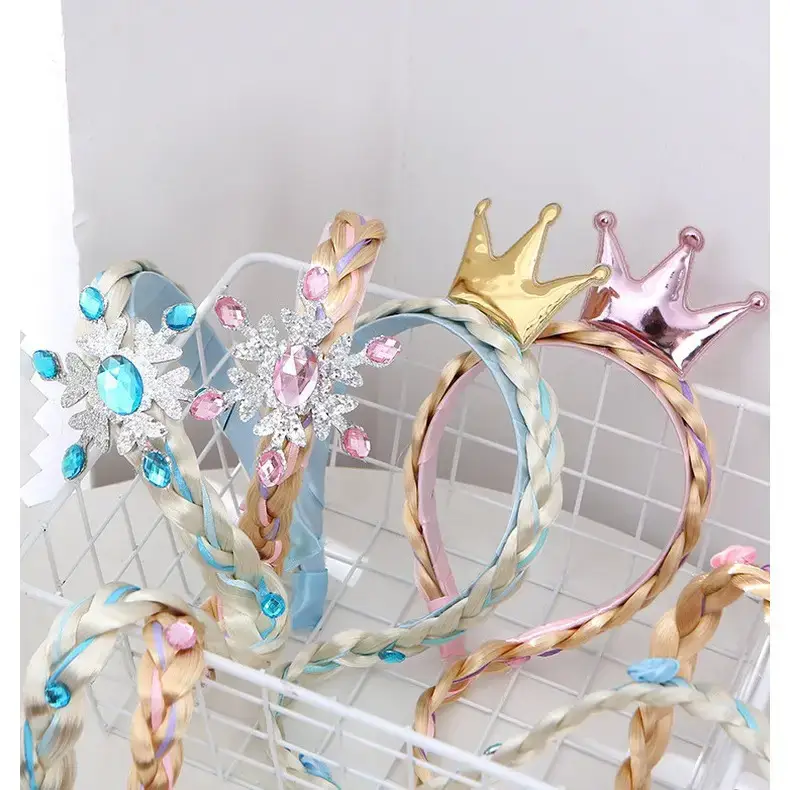 Ice and Snow Princess Wig Braid Hairband for Girls - Image 13