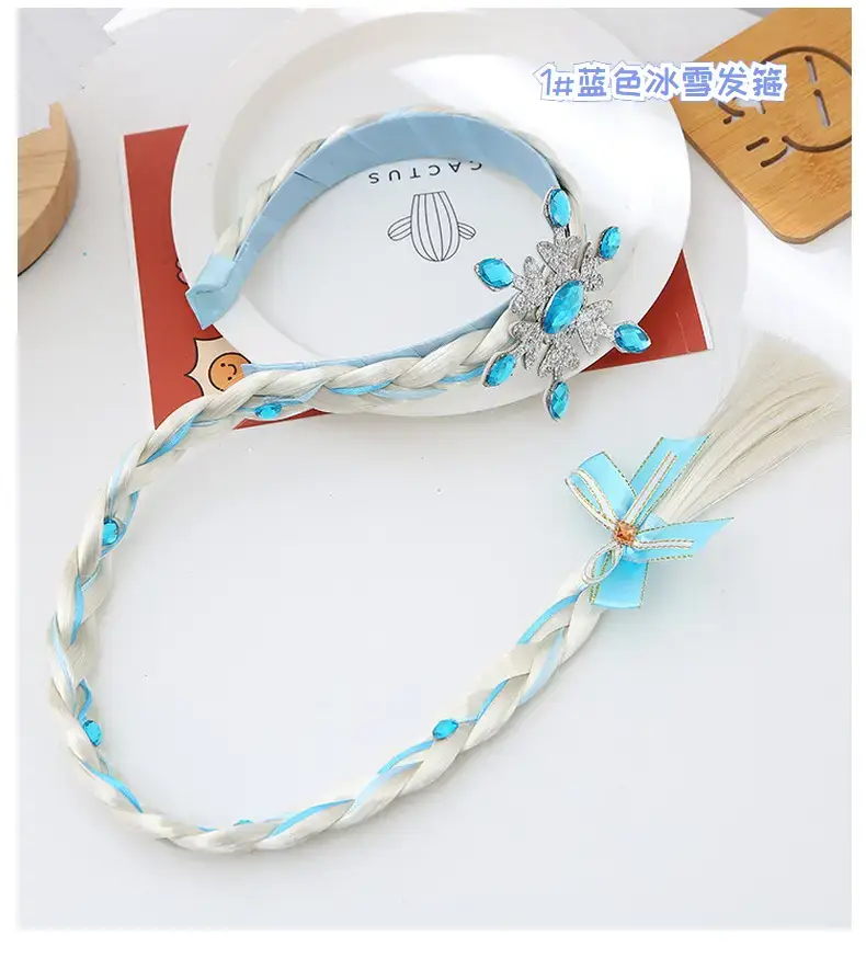Ice and Snow Princess Wig Braid Hairband for Girls — feature 13